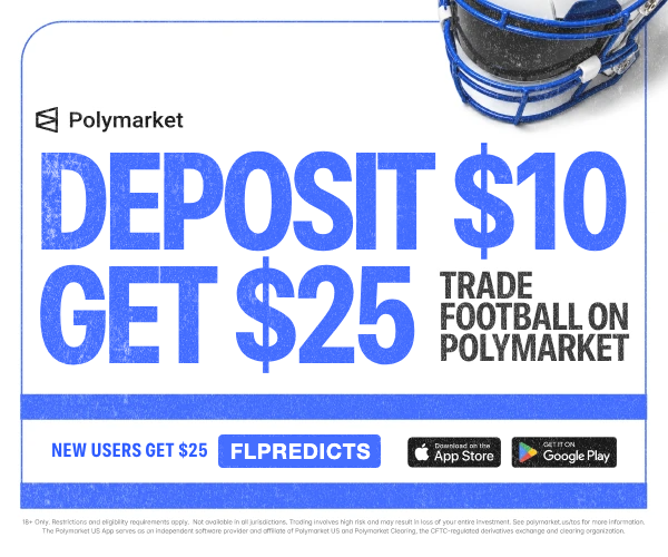 Polymarket: deposit $10 and get a $25 trading bonus with code FLPREDICTS